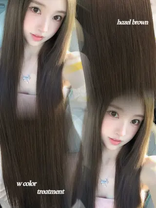 ロング カラー ︎💕︎rinka/ 韓国レイヤー🥣💕のヘアスタイル