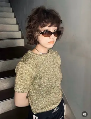 ショート カラー ヘアアレンジ toyohara momokaのヘアスタイル