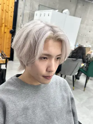 ショート カラー メンズ 艶髪✨ブリーチ職人 yasuのヘアスタイル