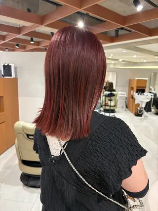 セミロング カラー ボブ/透け感カラー tomoeのヘアスタイル