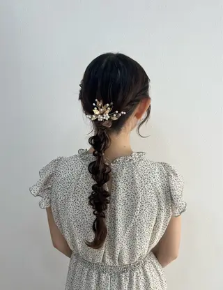ロング ヘアアレンジ 大羅 海比のヘアスタイル