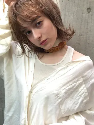 ミディアム カラー 一ノ瀬 暁のヘアスタイル