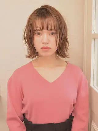 ショート カラー パーマ 小顔ショート✁ ⁂Yukari⁂のヘアスタイル