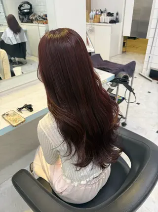 カラー 🇰🇷韓流暖色ヘア 🍒saaya🍒のヘアスタイル