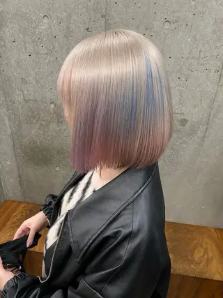 ショート カラー 🌈艶ハイトーン特化 🌈NOZOMUのヘアスタイル