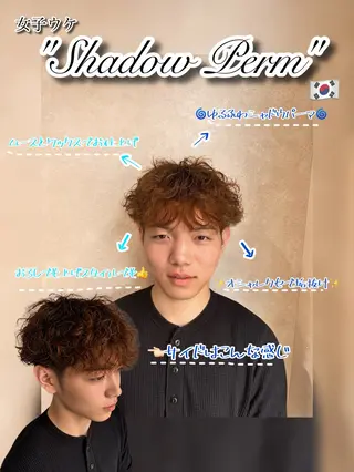 メンズ 岡山メンズパーマ 白神珠梨のヘアスタイル