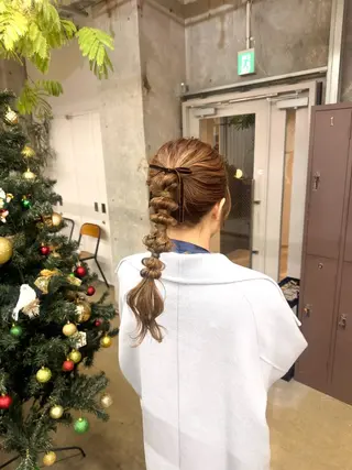 ヘアアレンジ 森田遥奈/透明感カラ ー/Wカラーのヘアスタイル