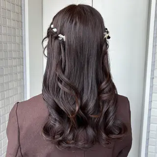 ヘアアレンジ 銀座：似合わせカラー オリーブ🫒アレンジのヘアスタイル