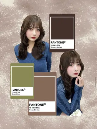 ロング カラー ヘアアレンジ 柏木 理那のヘアスタイル