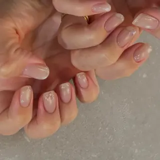 ネイル パラジェル*甘皮ケア 大人カジュアルのネイルデザイン