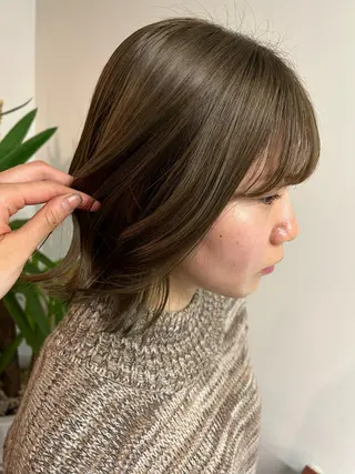ミディアム Mao 🎀bob 赤み撃退🌿艶カラーのヘアスタイル
