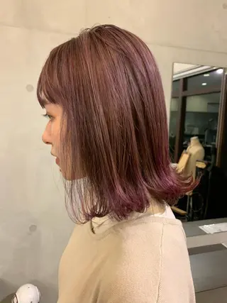 ミディアム カラー mir MIYUのヘアスタイル