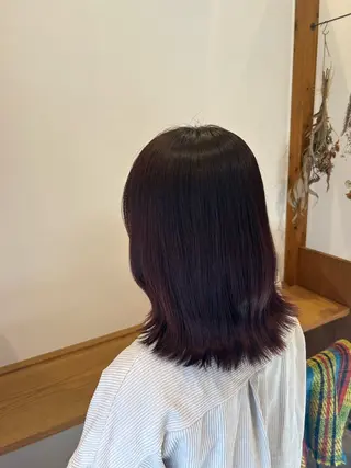ミディアム カラー 田中 琴鈴のヘアスタイル