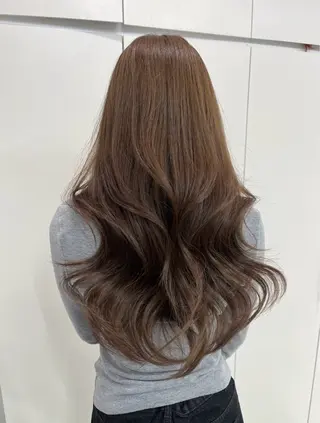 ロング 韓国× ベージュ特化🤎のヘアスタイル