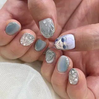 ショート ネイル 池袋痛ネイル Nok. 渡辺のネイルデザイン