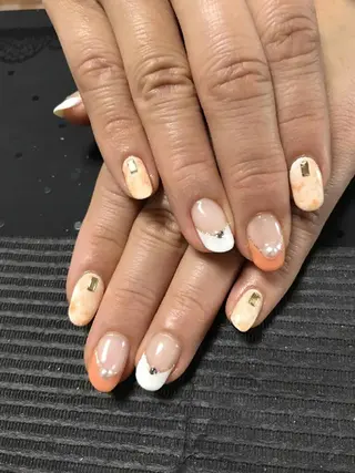 ネイル モチの良さ◉ フィルインネイル♡のネイルデザイン
