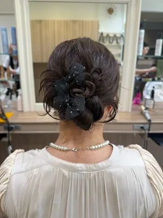 セミロング ヘアアレンジ 韓国ヘアメイク🎀/ 縮毛矯正✨山本媛香のヘアスタイル
