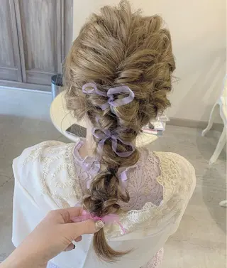 ロング ハイトーンカラー♡ yuのヘアスタイル