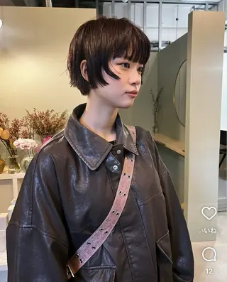 ショート カットモデル ヨネダのヘアスタイル