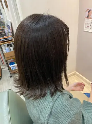 ミディアム カラー 原 なつみのヘアスタイル