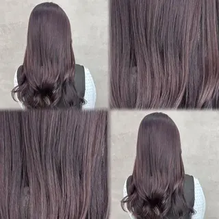 ロング カラー Rin♡透明感ピンク 🎀白肌ラベンダーのヘアスタイル