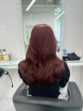 カラー 中×韓mix🥀秋色 ワンホンヘア🤍のヘアスタイル