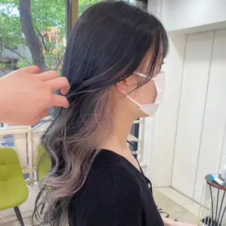 ロング カラー ヘアアレンジ 透明感カラー 古山 結季🌙🖤のヘアスタイル