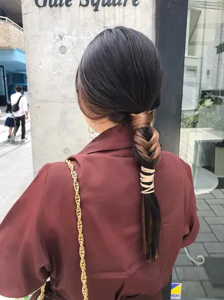 ロング ヘアアレンジ フレンチボブパーマ Yuukiのヘアスタイル