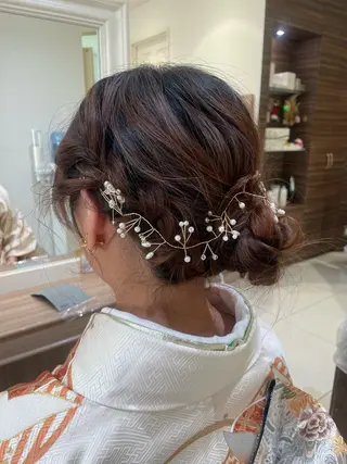 ミディアム ヘアアレンジ 韓国ヘアメイク🎀/ 縮毛矯正✨山本媛香のヘアスタイル