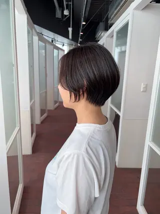 ショート マンツーマン 縮毛矯正/マユコのヘアスタイル