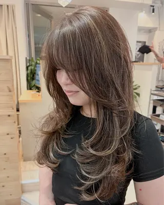 ロング カラー cana 札幌レイヤースタイルのヘアスタイル