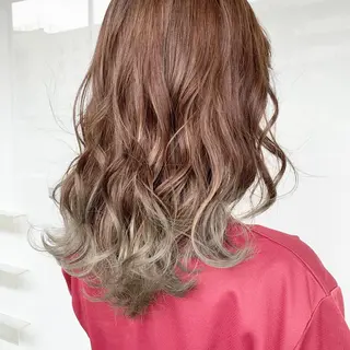セミロング レイヤー/艶髪カラー 森本くるみのヘアスタイル