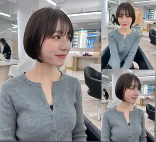 ショート カラー レイヤーカット⭐️ ハッシュカット特化のヘアスタイル