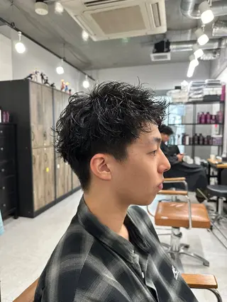 メンズ バレイヤージュ特化/ アキラのヘアスタイル