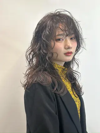 セミロング カラー ナチュラルレイヤー/ ボブパーマ/カネコのヘアスタイル