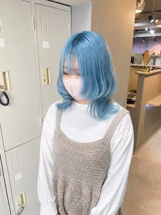 ロング カラー AIRI/難波/ ハイトーン/髪質改善のヘアスタイル