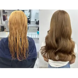 カラー ヘアアレンジ ロング エクステ7:30〜 LuciA\5900のヘアスタイル