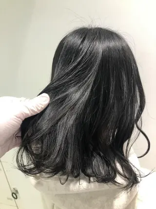 セミロング カラー パーマ ヘアアレンジ ネイル マツエク・マツパ 韓国風ベージュ🤎 赤みなし🌿横浜🤎のヘアスタイル