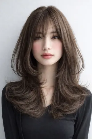 ロング 絶対綺麗な暖色カラー 🎯あります✨増渕✨のヘアスタイル