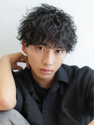 ショート パーマ 高橋 尚也のヘアスタイル