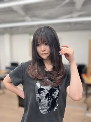 ロング 藤原航/艶髪 /日曜カットモデルのヘアスタイル