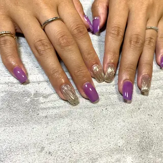 ミディアム カラー パーマ ヘアアレンジ メンズ キッズ ネイル マツエク・マツパ アイブロウ 今福鶴見ネイル 8(エイト)のネイルデザイン