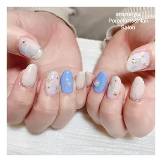 ミディアム ネイル 🐾enen style 🐾のネイルデザイン