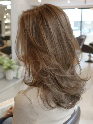 セミロング 髪質改善*韓国ヘア* レイヤー*IBUKIのヘアスタイル