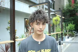 ショート カラー パーマ メンズ Men'ssalon LiG/江坂のヘアスタイル