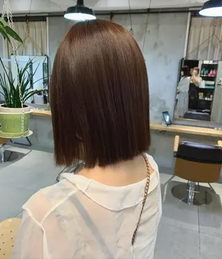 ショート REINA☁️透明感 カラー/ぷつっと♡のヘアスタイル