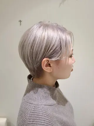 ショート カラー L'oeuf 山下 アミールのヘアスタイル