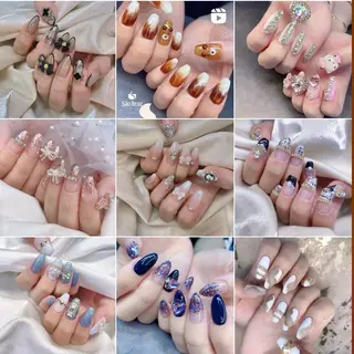 ネイル 渋谷／チップ長さ出し 👑アプレgel-xのネイルデザイン