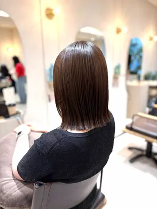 ミディアム カラー 菅原 渚のヘアスタイル