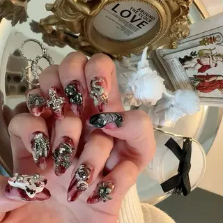 ネイル 渋谷／チップ長さ出し 👑アプレgel-xのネイルデザイン
